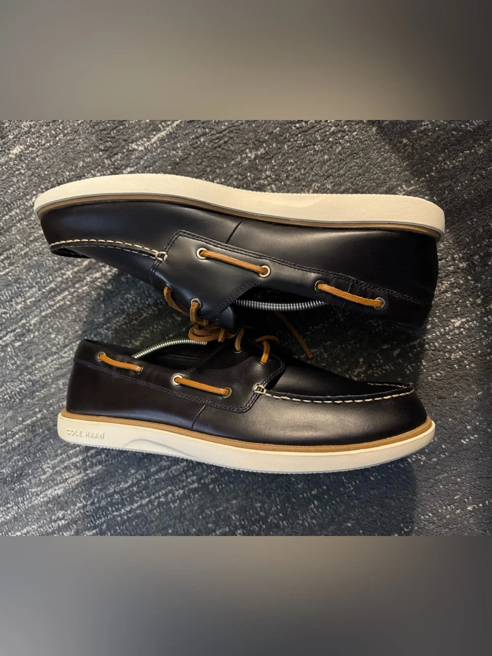 Cole Haan Men’s Grandpro Windward Boat Shoe, Size 12M (Midnight Blue)